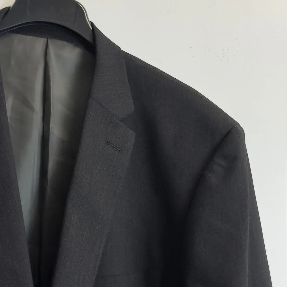Jean Paul Germain Mens 52R Charcoal Gray 2 Button Blazer Suit Jacket Sport Coat